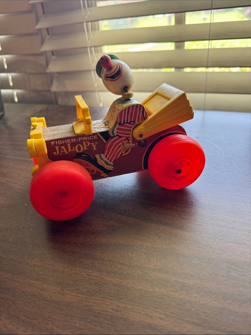 Fisher-Price Red Clown Jalopy Push Toy